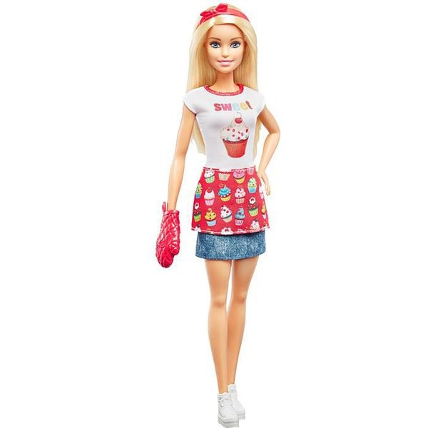 Barbie domowe wypieki + strój kucharski dla dziewczynki Mattel