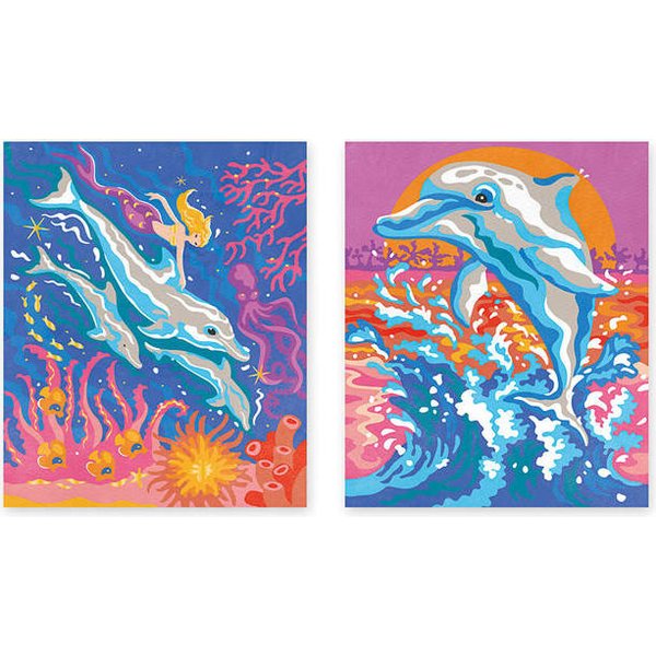 Zestaw kreatywny Malowanie po numerach 2 obrazy Janod - Delfiny