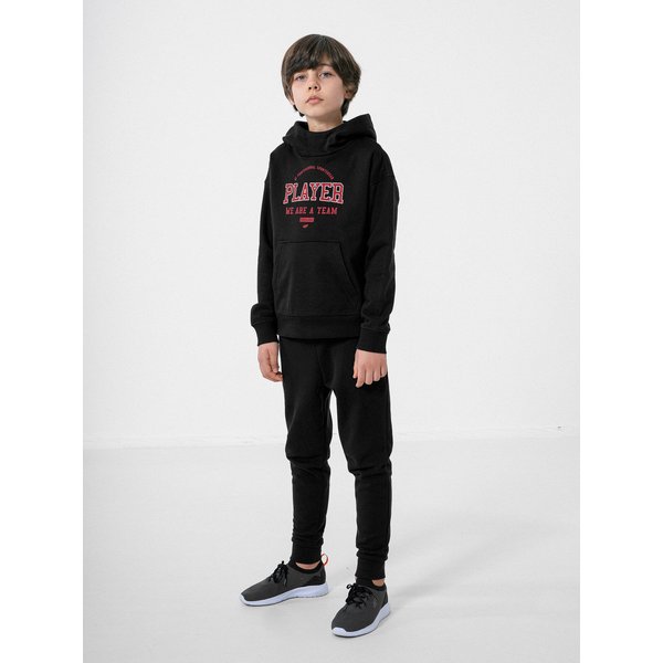 Bluza chłopięca HJZ22 JBLM006 4F - czarny