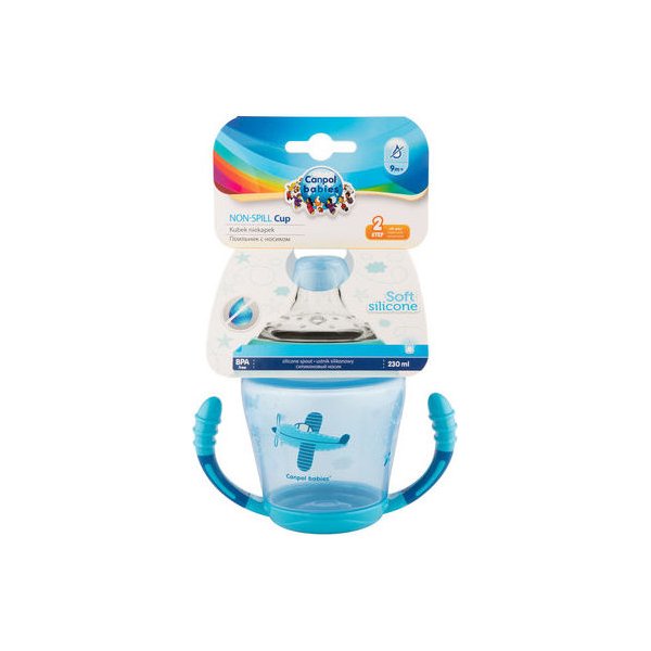 Kubek niekapek dla dzieci 230ml Canpol Babies - samolot