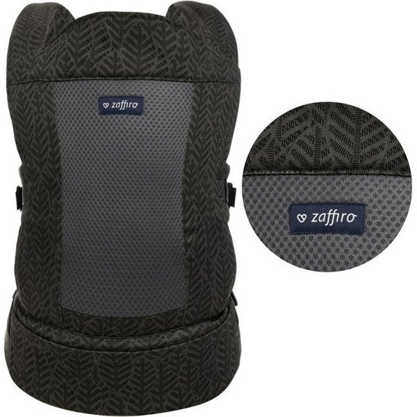 Nosidełko ergonomiczne City Air Zaffiro - Graphite Leaves