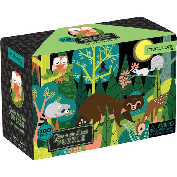Puzzle świecące w ciemności Mudpuppy - w lesie