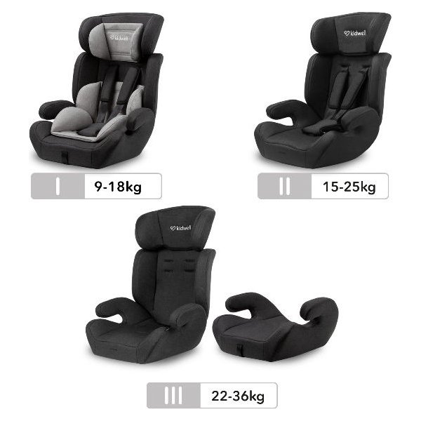 Fotelik samochodowy Mavi 9-36kg Kidwell - czarny