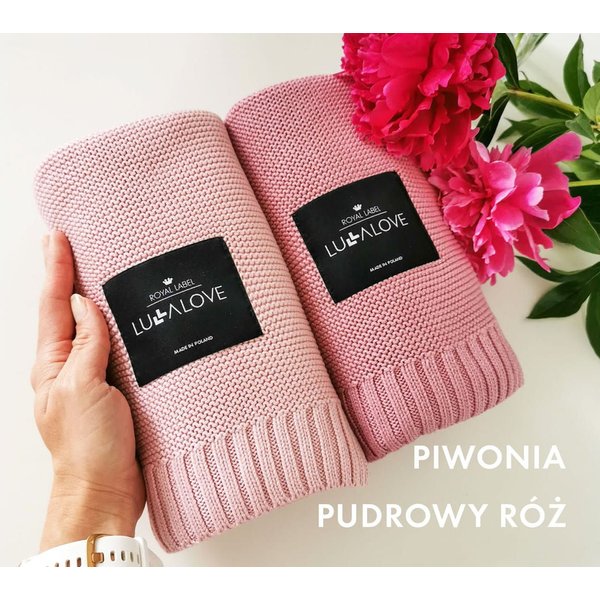 Bambusowy koc tkany 80x100 Lullalove - piwonia 2021