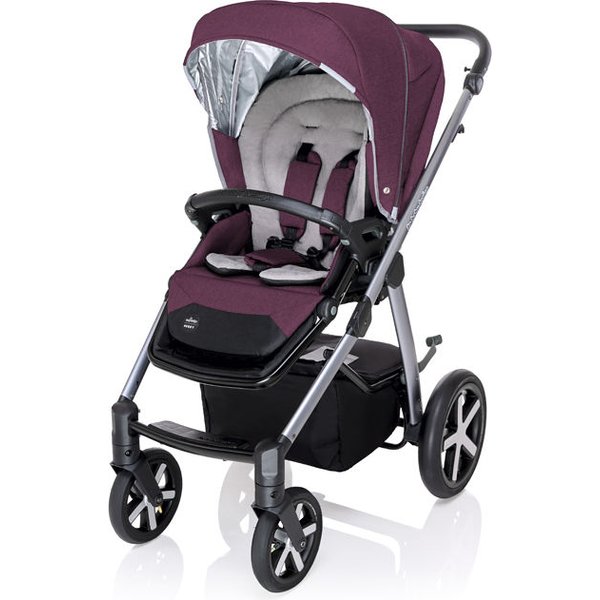 Wózek uniwersalny 2w1 Husky Baby Design - bordowy