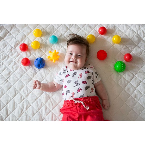 Piłki sensoryczne jeżyki 3 szt. Mom's Care