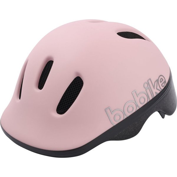 Fotelik rowerowy Bobike Mini Go + osłona przeciwwiatrowa i kask Bobike - candy pink