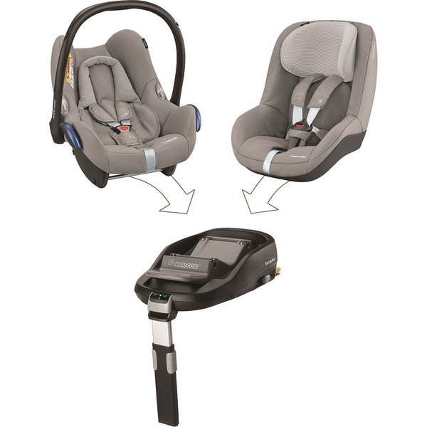 Fotelik samochodowy Cabrio Fix 0-13 kg + baza FamilyFix Maxi-Cosi - Essential Black