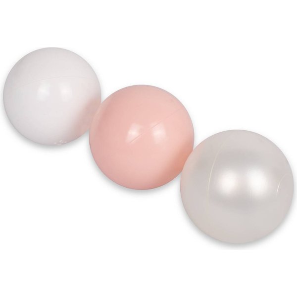 Suchy basen z kulkami Velvet Infantilo - szary/różowe kulki