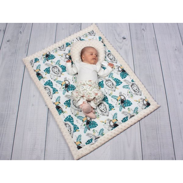 Kocyk minky satyna 65x85 cm Gluck - moons gr