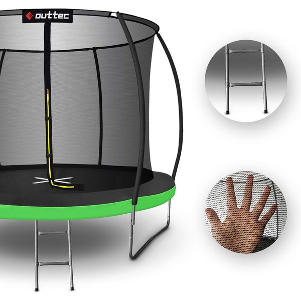 Trampolina Pumpkin 312cm 10ft Outtec - czarna/zielona
