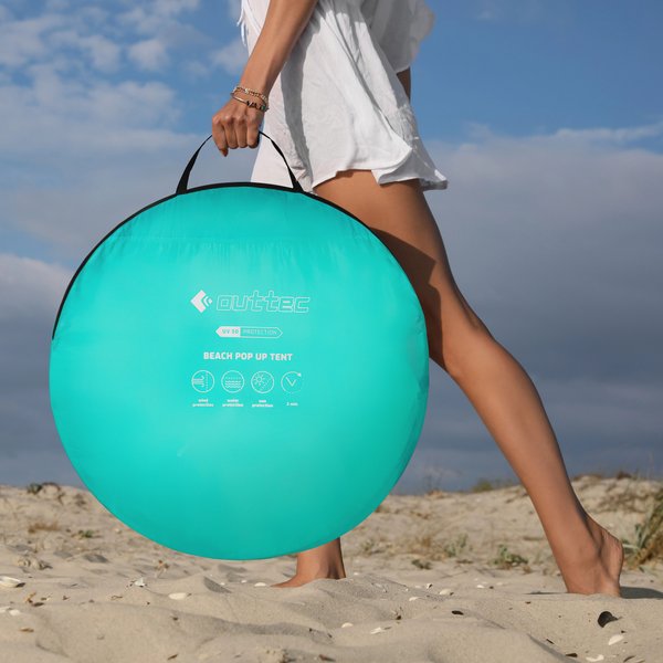 Namiot plażowy samorozkładający, parawan ogrodowy UV50 XXL Outtec - XXL