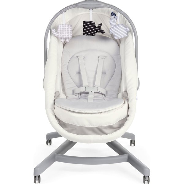 Leżaczek krzesełko Baby Hug Air 4w1 - white snow