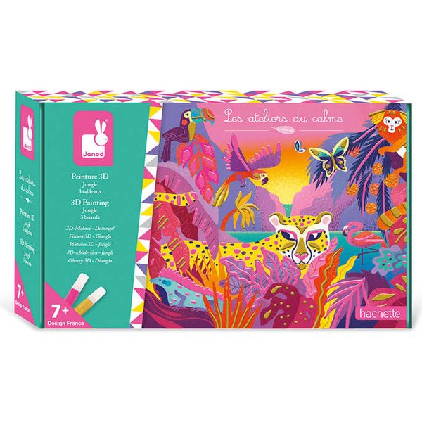 Zestaw kreatywny Malowanie farbami 3D Dżungla Janod