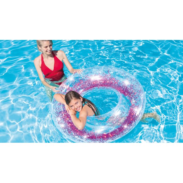 Koło do pływania brokatowe 107x27cm Intex - Sparkling