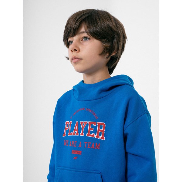 Bluza chłopięca HJZ22 JBLM006 4F - niebieski