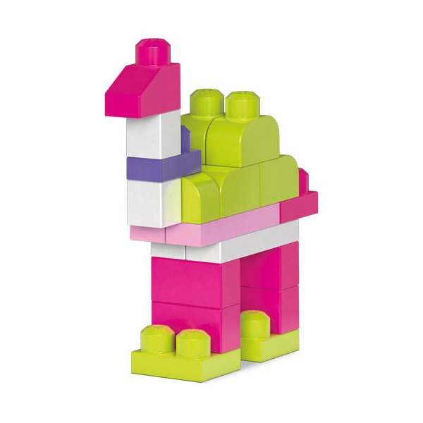 Różowa torba z klockami 60 el. First Builders Mega Bloks