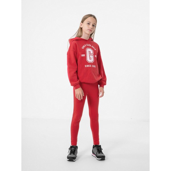Bluza dziewczęca HJZ22 JBLD004 4F - czerwona