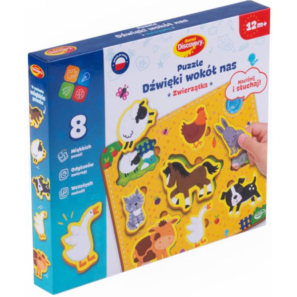 Puzzle Dźwięki wokół nas zwierzęta Dumel Discovery