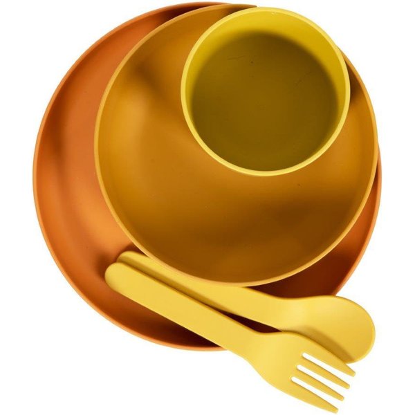 B-Zestaw naczyń 5 BIOplastik 5 el. Bo Jungle - ochre