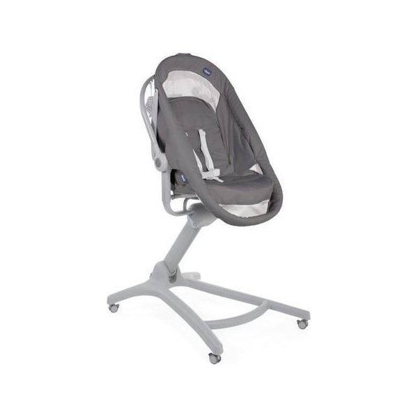 Leżaczek krzesełko Baby Hug Air 4w1 Chicco + materacyk piankowy Fiki Miki - dark grey
