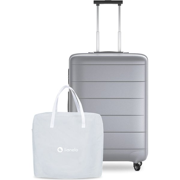 Łóżeczko turystyczne, kołyska 3w1 Malin Lionelo - grey concrete