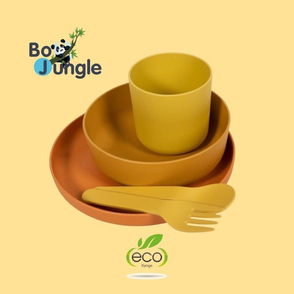 B-Zestaw naczyń 5 BIOplastik 5 el. Bo Jungle - ochre