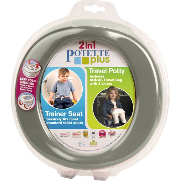 Nocnik turystyczny i nakładka 2w1 Potette Plus - szary