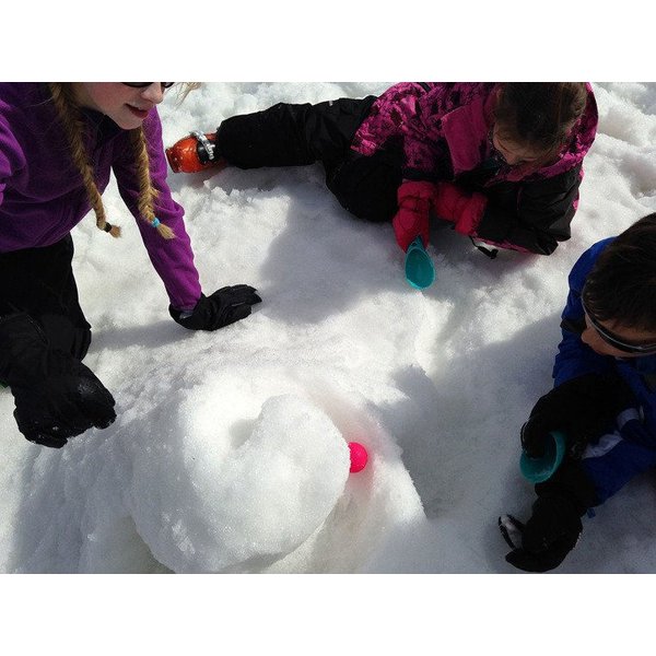 Zestaw 2 łopatek wielofunkcyjnych z piłeczką Cuppi Quut - Green, yellow, cherry