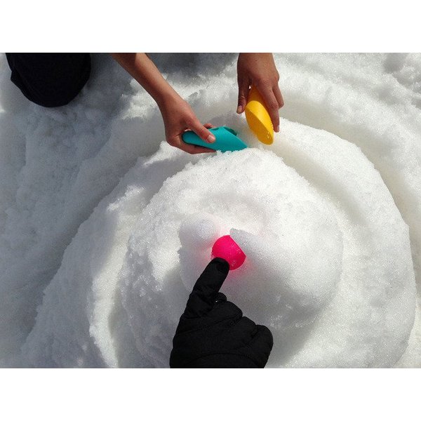 Zestaw 2 łopatek wielofunkcyjnych z piłeczką Cuppi Quut - Green, yellow, cherry