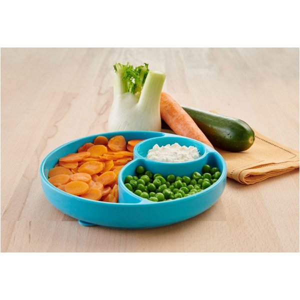 Silikonowy talerz z 3 przegródkami 12m+ Chicco - girl