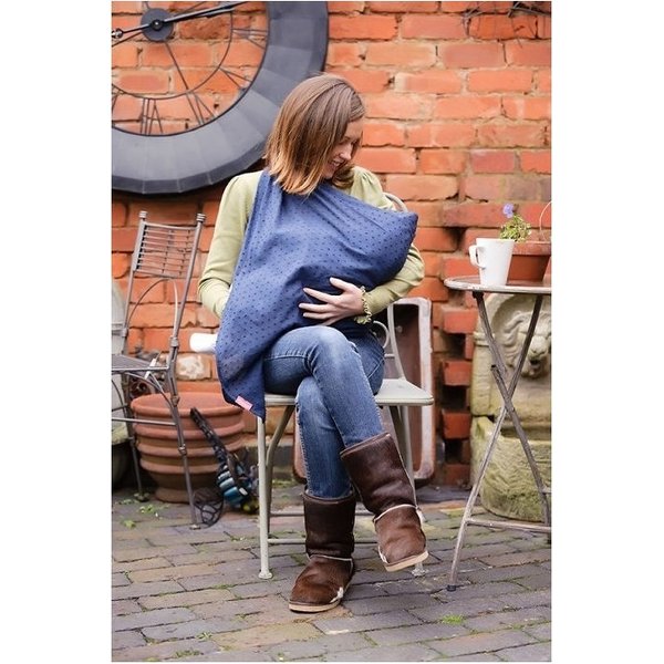 Chusta Do Karmienia Piersią Mama Design - French Navy