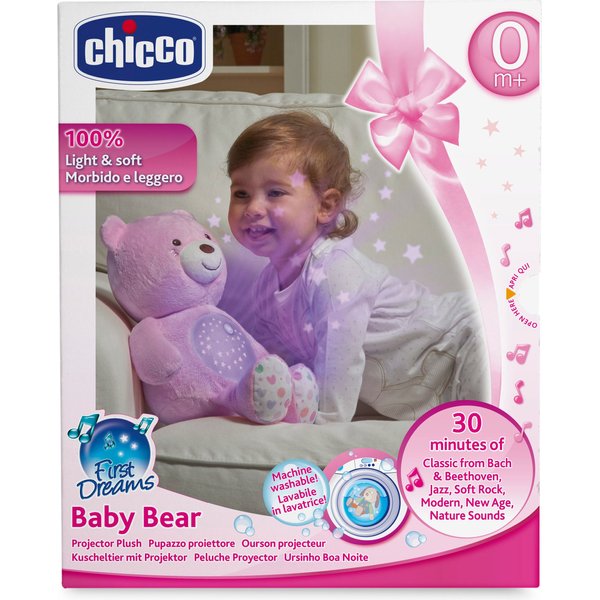 Miś z projektorem Chicco - różowy
