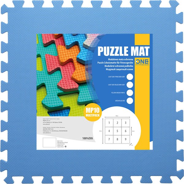 Mata amortyzująca pod sprzęt Puzzle MP10 180x180x1cm 9szt. One Fitness