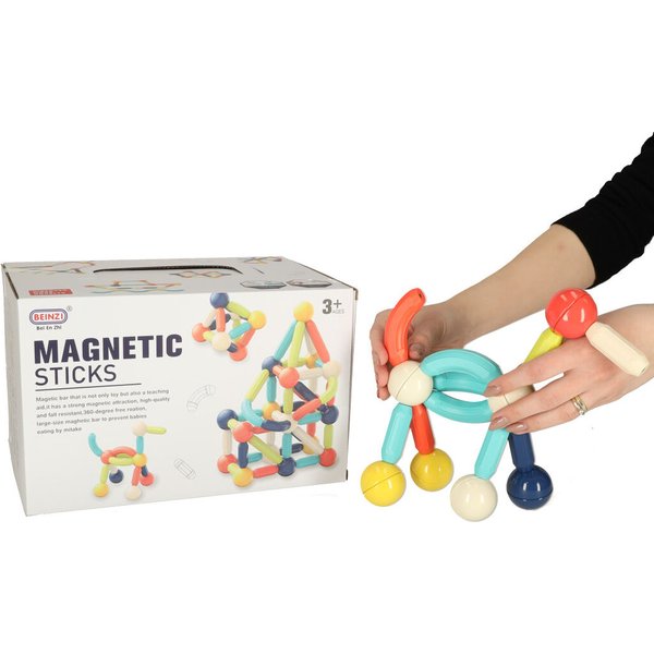 Klocki magnetyczne dla małych dzieci 64el.