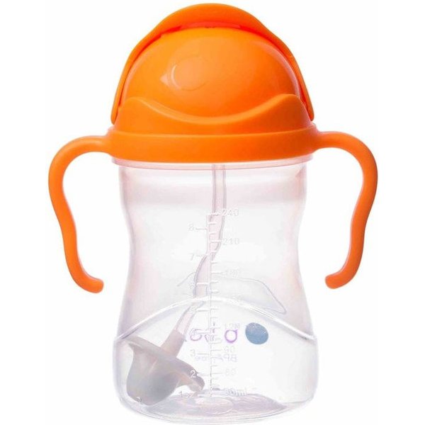 Innowacyjny niekapek bidon z obciążoną słomką 240ml B.Box - Pomarańczowy
