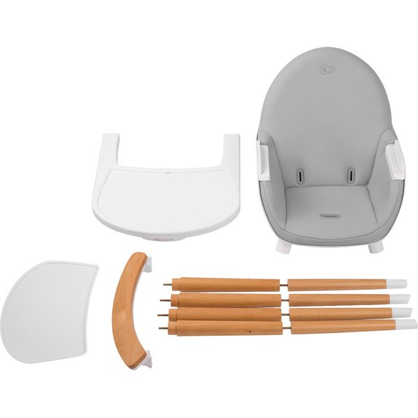 Krzesełko do karmienia 2w1 Fini Kinderkraft - szary