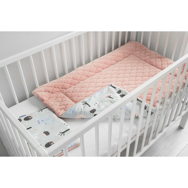 Komplet do łóżeczka z pluszem karo Sensillo - jelonki