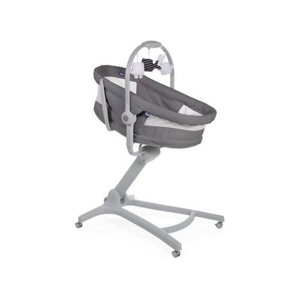 Leżaczek krzesełko Baby Hug Air 4w1 Chicco + materacyk piankowy Fiki Miki - dark grey