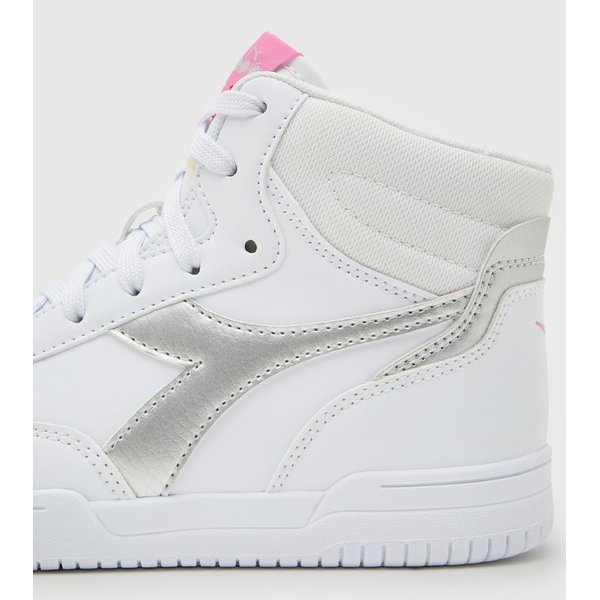 Buty młodzieżowe Raptor Mid GS Diadora - white/pink