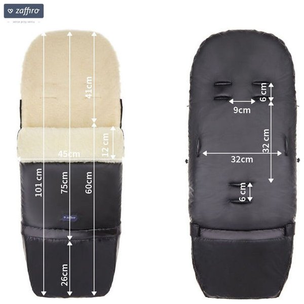 Śpiwór do wózka Nego wełna Zaffiro - Navy blue