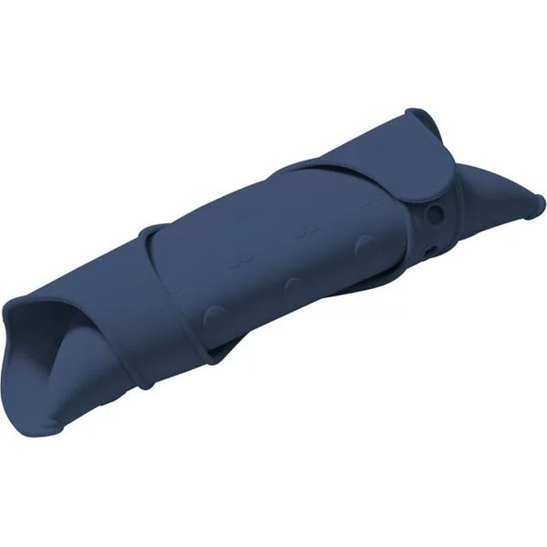 Silikonowy śliniak z regulowanym zapięciem BabyOno - granatowy