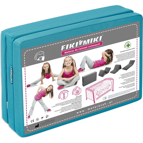 Materac do ćwiczeń ruchowych MRR1 120x60cm Fiki Miki - turkus
