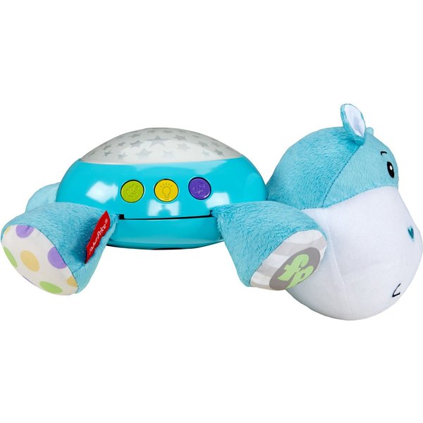 Uspokajacz Hipcio z projektorem Fisher Price - niebieski