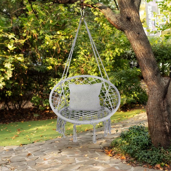 Huśtawka bocianie gniazdo boho XXL Outtec - grey