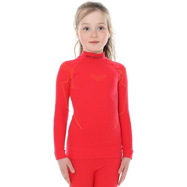 Koszulka termoaktywna dziewczęca Thermo Brubeck - malinowa