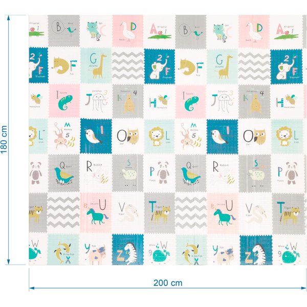 Mata edukacyjna Inda Alphabet 180x200cm Kidwell - Alphabet 180x200