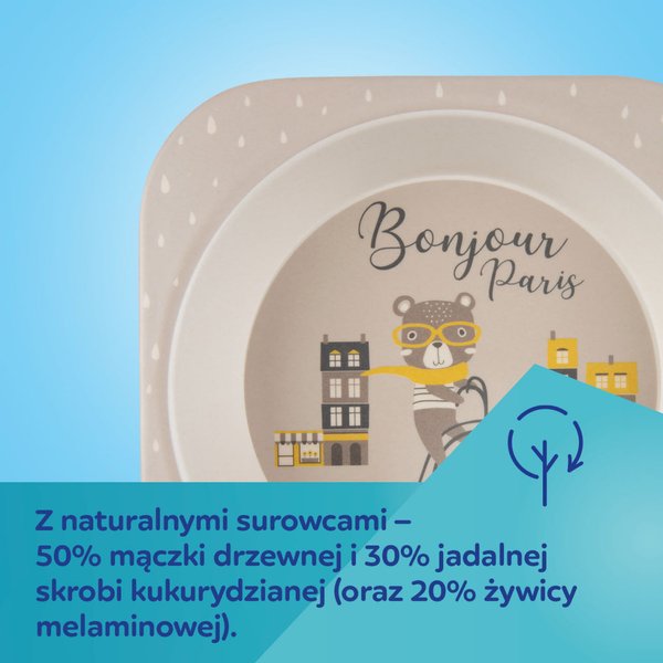 Zestaw naczyń 5 el. Bonjour Paris Canpol - beżowy