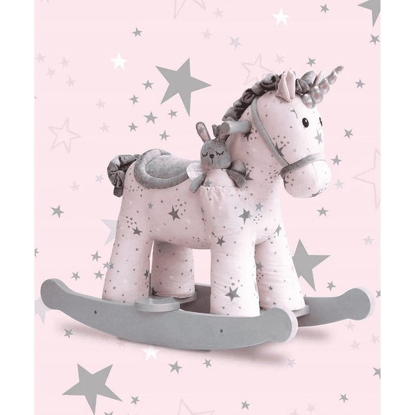 Jednorożec na biegunach z przytulanką Little Bird Told Me