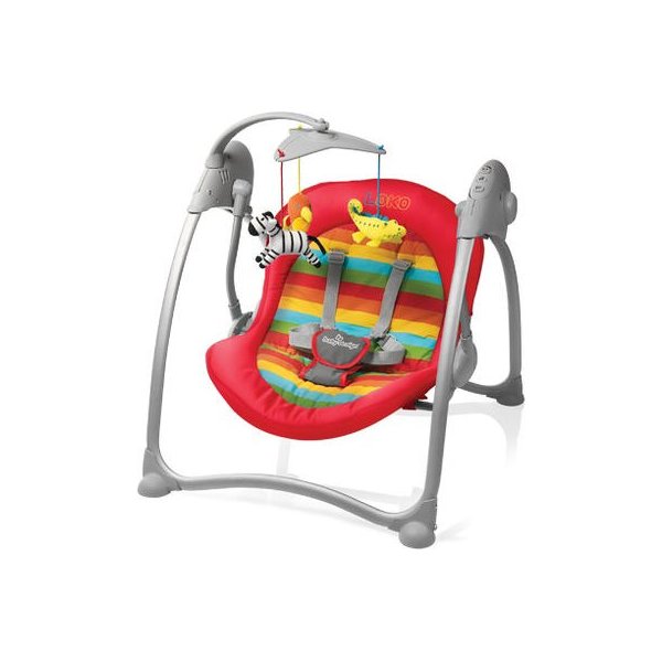 Huśtawka dla niemowląt Loko Baby Design - czerwona
